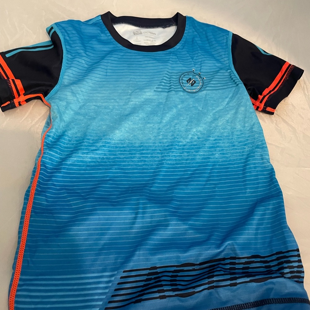 Kids Blue and Black Graphic T-Shirt